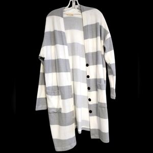Reb. in J. striped long cardigan size Medium